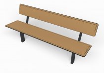 Parksoffa Ekeby beige med svarta ben