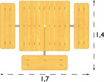 Bänkbord Skagen 7 Platser - Picknickbord
