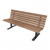 Parksoffor i värmebahandlat trä Sofiero