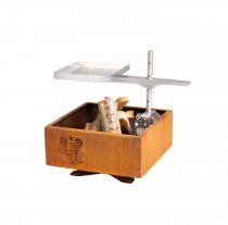 Piazza Eldstad i Corten - Utomhus 50 x 50 cm