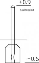 Fastmonterad pollare City Form 113 mm mått ovan & under jord