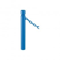 Lackerad pollare Ø102 med fästögla blå