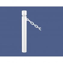 Lackerad pollare Ø102 med fästögla vit