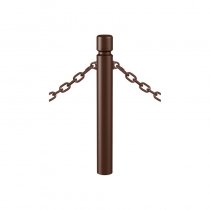 Pollare Ø102 med 2 fästöglor brun