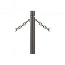 Pollare Ø102 med 2 fästöglor mörkgrå