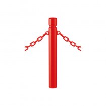 Pollare Ø102 med 2 fästöglor röd