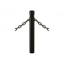 Pollare Ø102 med 2 fästöglor svart