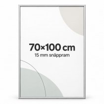 Posterram 70x100 15 mm smal ram - Silver