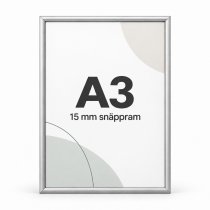 Posterram A3 15 mm smal ram - Silver