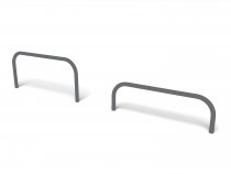 Push Up Bars utegym i antracitgrå färg – träningsstänger för överkroppsstyrka i offentlig miljö