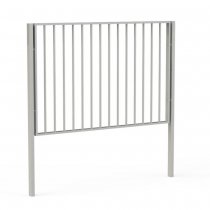 Bassektion Global staket H1200 i RAL 9022 för stadsmiljö