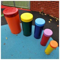 Färgglada Sambatrummor Utomhusbruk miljöbild