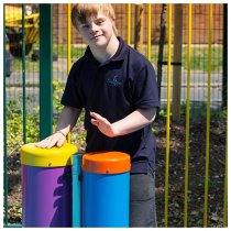 Färgglada Sambatrummor Utomhusbruk miljöbild