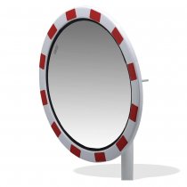 Isfri vägspegel 60cm diameter med reflexkant