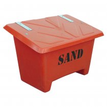 orange synlig sandlåda för 250 liter grus