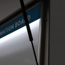 Outdoor Lockable Showcase Illuminated Logo With Gas Spring 27xA4