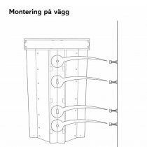Monteringsanvisning för Papperskorg Parken vägg