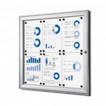 Skyltskåp med lås inomhus 6xA4 scs skåp