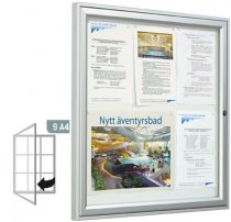 Anslagsskåp utomhus 9xA4 Djup 58mm med stolpar