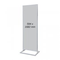 Skyltställ utan tryck silver