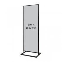 Svart skyltställ utan tryck