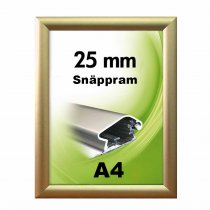 Snäppram A4 25mm - Guld Matt