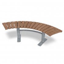 Sofiero Parkbänk svängd large 90° - galvad stomme