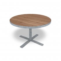 Runt värmebehandlat bord av furu galvad stomme