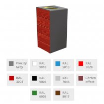 Kulösrval KUBE mahognybetsat sopsorteringsskärl