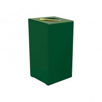 Sopsorteringskärl utomhus i stål KUBE i grön RAL 6005