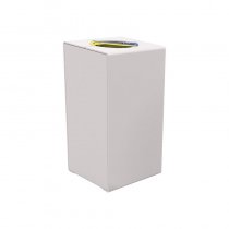 Sopsorteringskärl utomhus i stål KUBE i ljusgrå RAL 7044