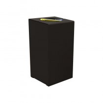 Sopsorteringskärl utomhus i stål KUBE i svart RAL 9005