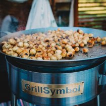 stor rostfri stekhäll