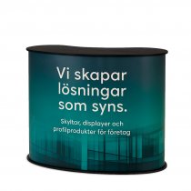 Mässbord och disk för profilreklam på mässa