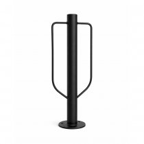 Cykelpollare Citypro Ø76 mm svart med markplatta