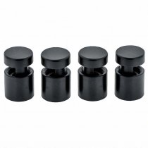 Svarta avståndshållare för griffelskivor med sidogrepp som säljs i 4-pack