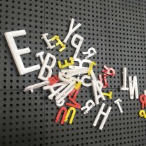 Bokstäver till håltavla