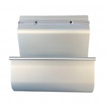 Tidningshållare Alu - Aluminium frontvy utan namnark