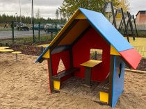 lekhus trikolor till lekplatser eller standen