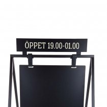 Toppskylt som öppetskylt