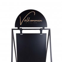 Toppskylt med hälsning