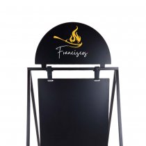 Toppskylt med logotyp