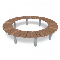 Trädbänk värmebehandlat trä och galv