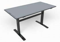 Trägårdsbord Ekeby grå med svarta ben