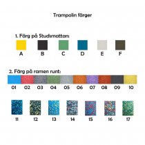 Studsmatta i många roliga färger