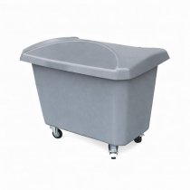 Transport- och förvaringslåda utomhus 250 liter grå med länkhjul