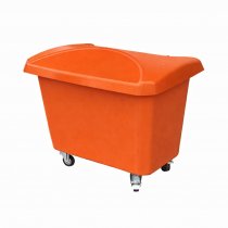 Transport- och förvaringslåda utomhus 250 liter orange på hjul
