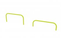 Push Up Bars utegym i limegrön färg – enkel armhävningsstation för park och bostadsområde