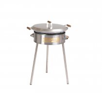 rostfri stekhäll med gasol