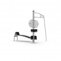 Utegym Bico multi-fitness station i titan grå färg med rygglyft, situps och chinups